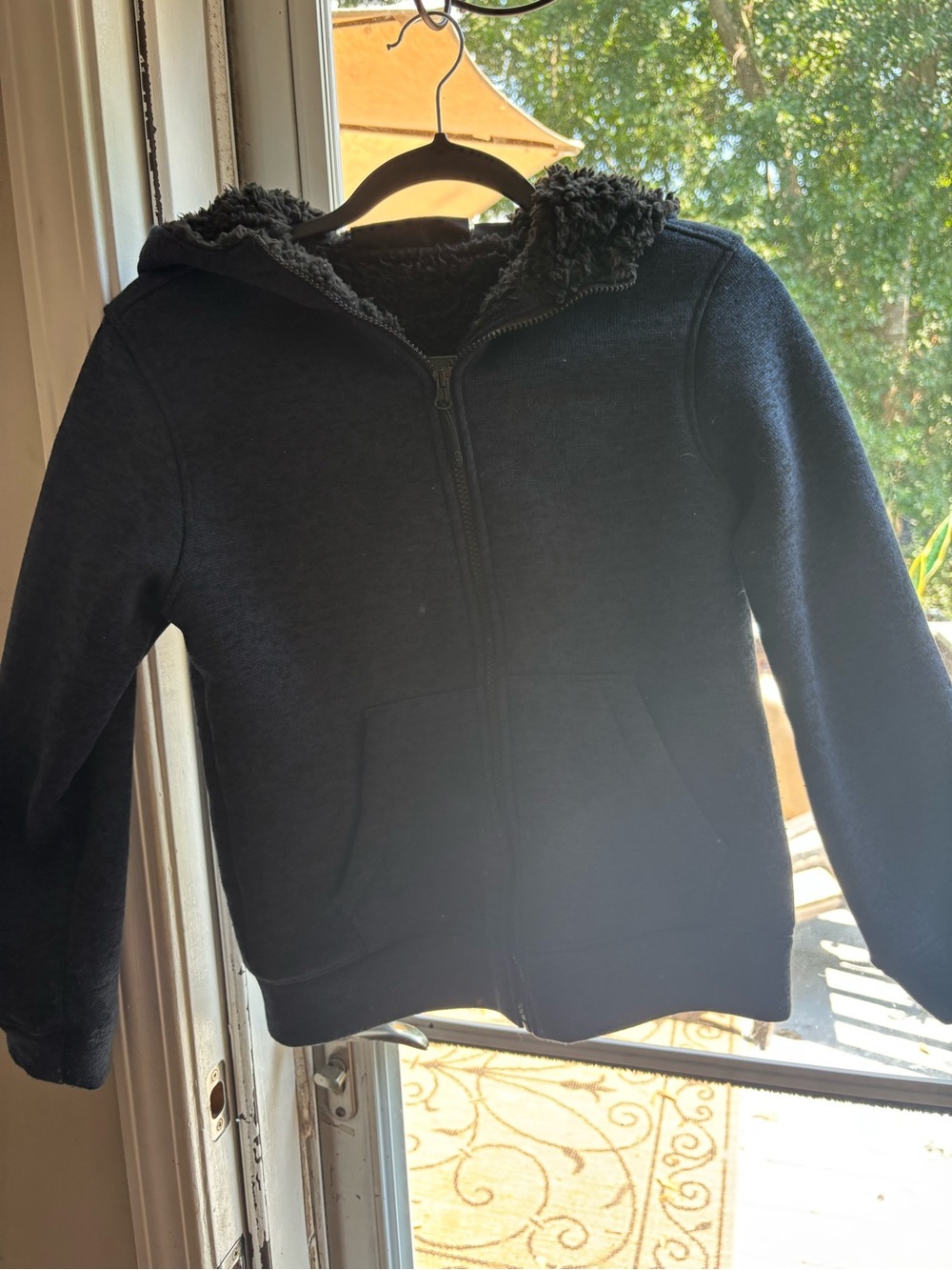 Free Country Black Kids Sherpa-Lined Hooded Zip Jacket